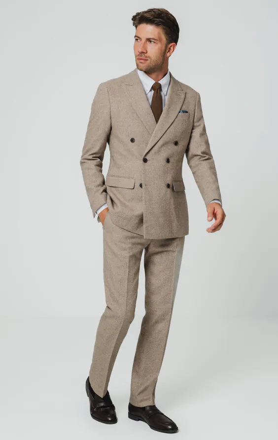 Camelbrun twill tweed kostym - photo 1 Camelbrun twill tweed kostym - photo 1