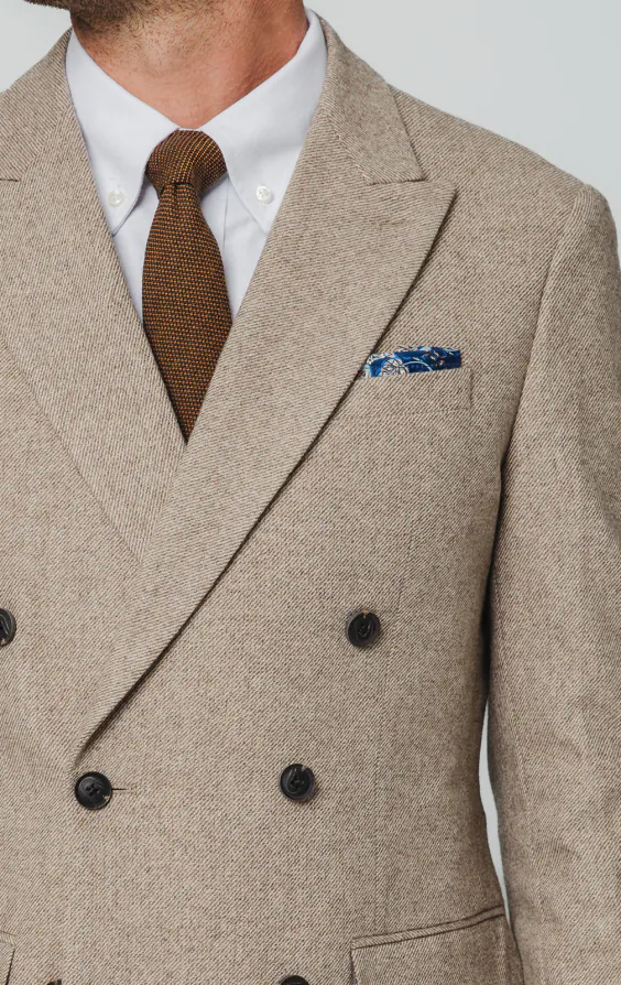 Camelbrun twill tweed 3-delad kostym - photo 3
