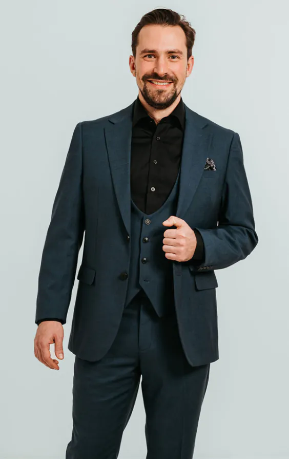 Teal 3-delad kostym Teal 3-delad kostym