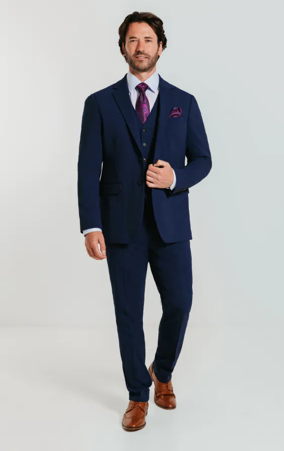 Blå slimfit 3-delad kostym - photo 1 Blå slimfit 3-delad kostym - photo 1