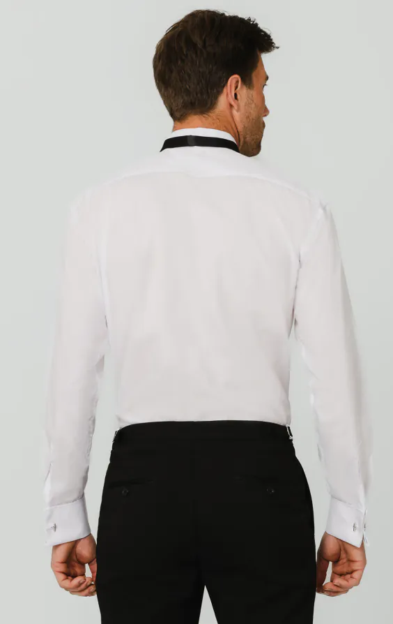 Vit slimfit skjorta, veckad front, uppfälld krage - photo 5