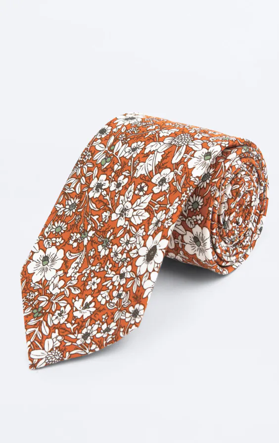 Orange blommig slips