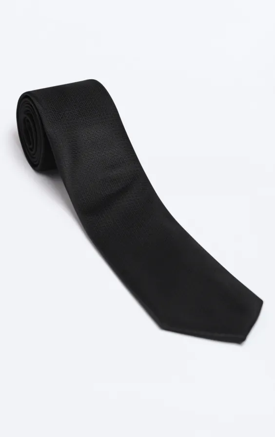 Svart texturerad slips - photo 2