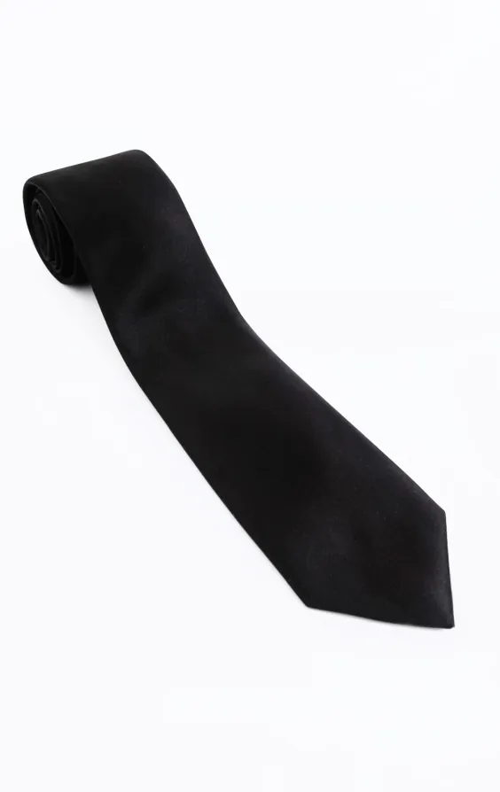 Svart slips i polyester - photo 2