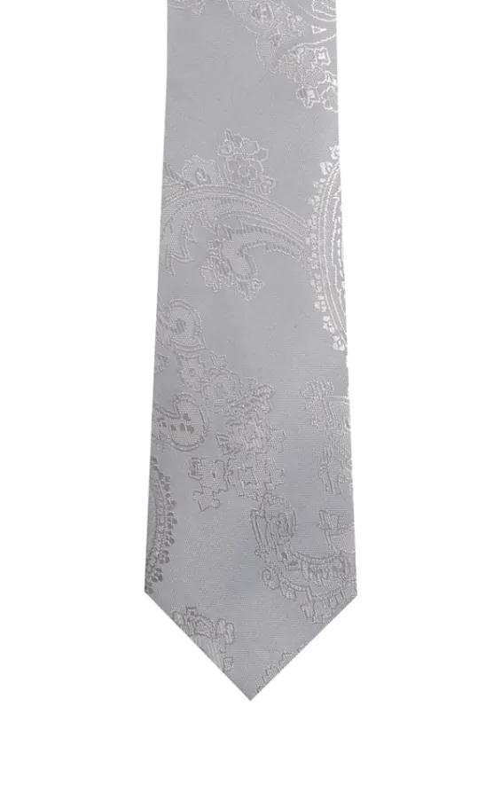 Pojkar silver paisleymönstrad slips - photo 1