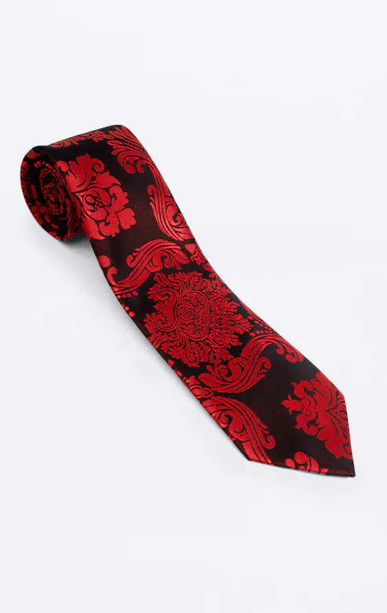 Röd victoriansk jacquard slips - photo 2