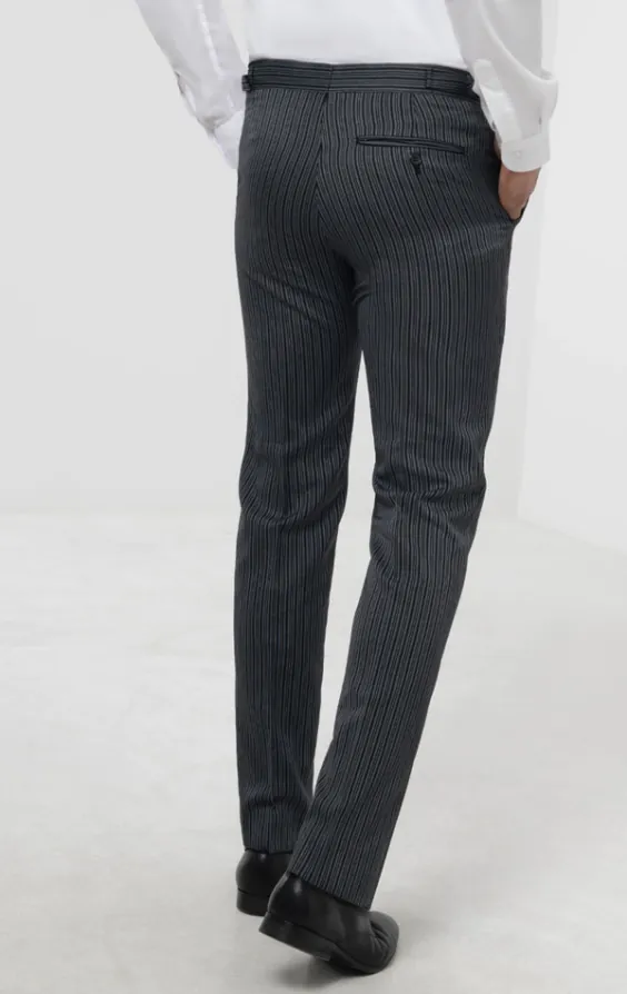 Svart & grå randig slimfit jackettbyxa - photo 2