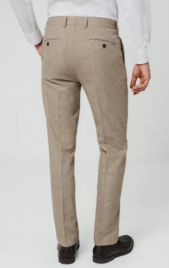 Camelbrun twill tweed kostymbyxor - photo 2 Camelbrun twill tweed kostymbyxor - photo 2