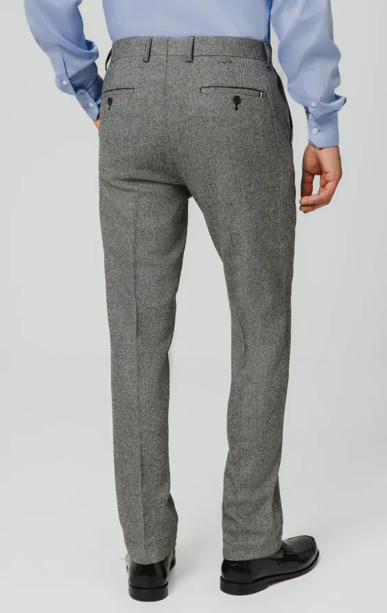 Grå twill tweed kostymbyxor - photo 2 Grå twill tweed kostymbyxor - photo 2