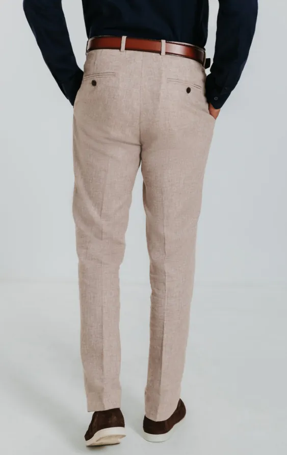 Sand linne slimfit byxor - photo 2