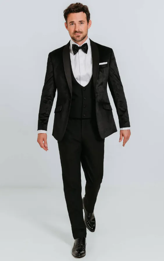 Svart slimfit sammet smoking - photo 1 Svart slimfit sammet smoking - photo 1