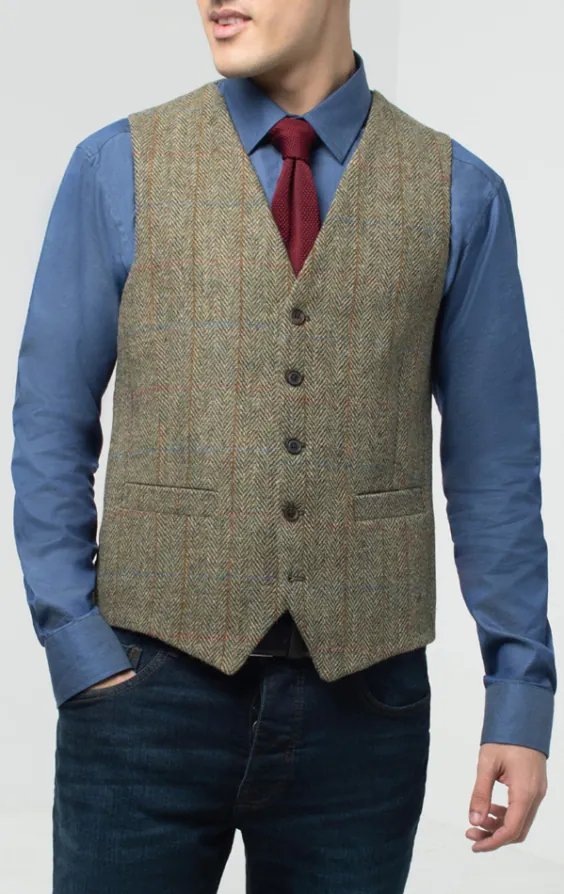 Harris Tweed, Tweedkavaj, grön, storrutig - photo 5