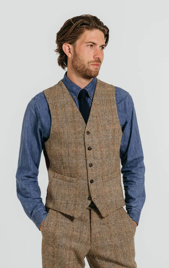 Harris Tweed, Tweedkavaj, brun, storrutig - photo 6 Harris Tweed, Tweedkavaj, brun, storrutig - photo 6