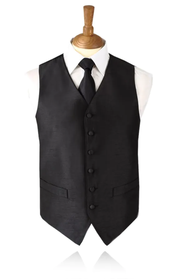 Svart väst i polyester dupion för pojkar - photo 1