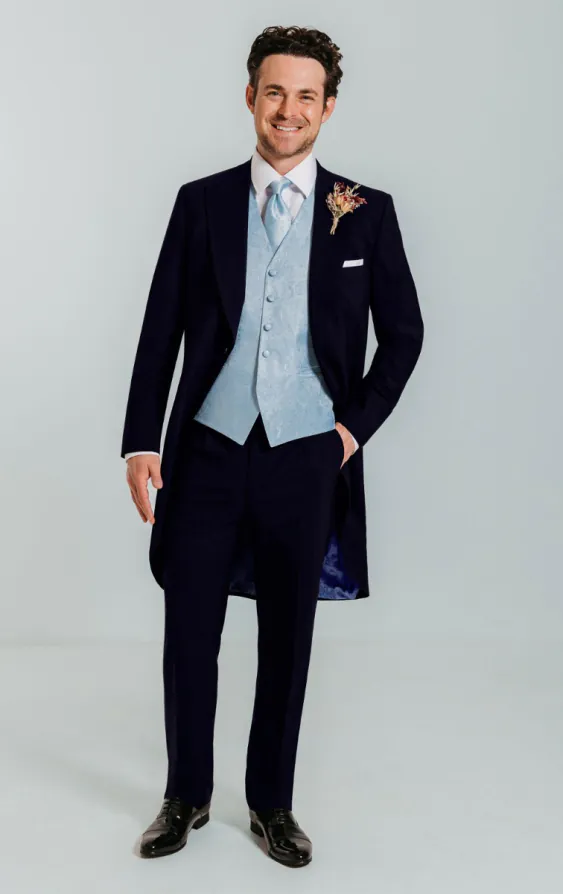 Ljusblå paisley väst - photo 1