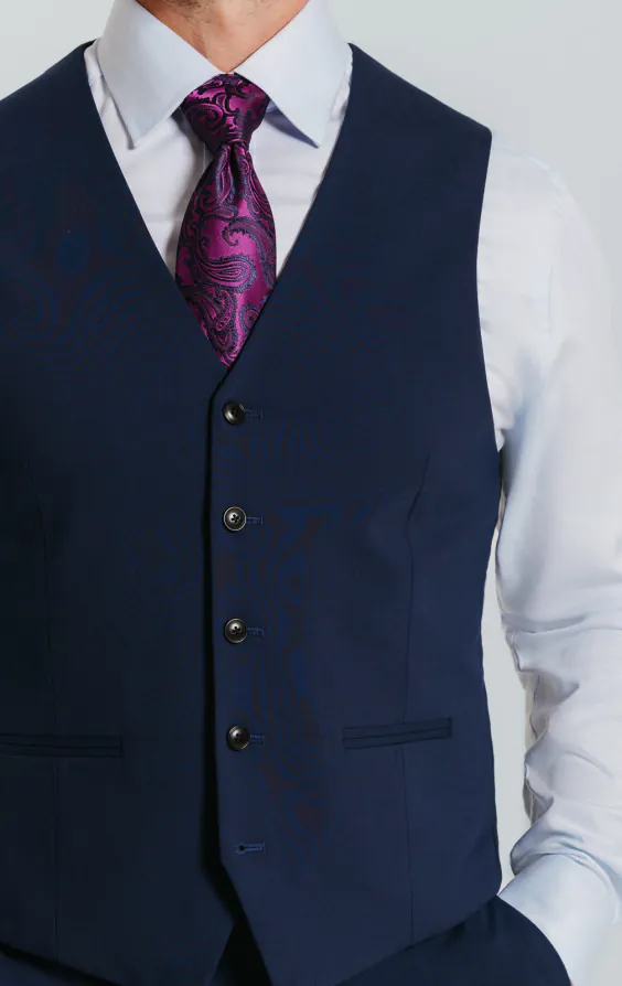 Blå slimfit väst - photo 1