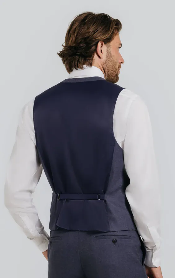 Mörkblå twill väst - photo 2