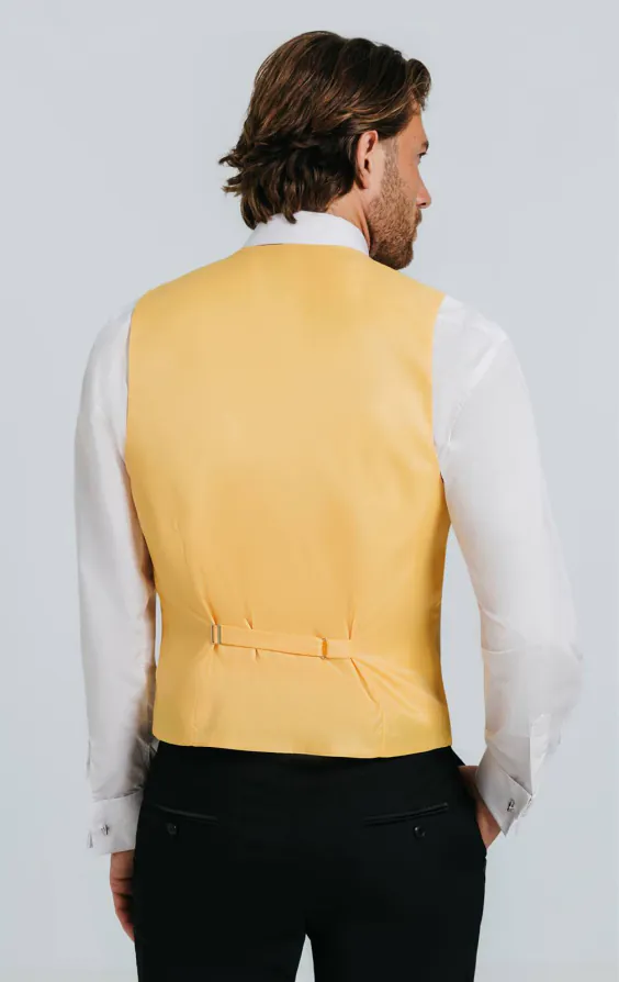 Mörk guldig väst i polyester dupion - photo 2