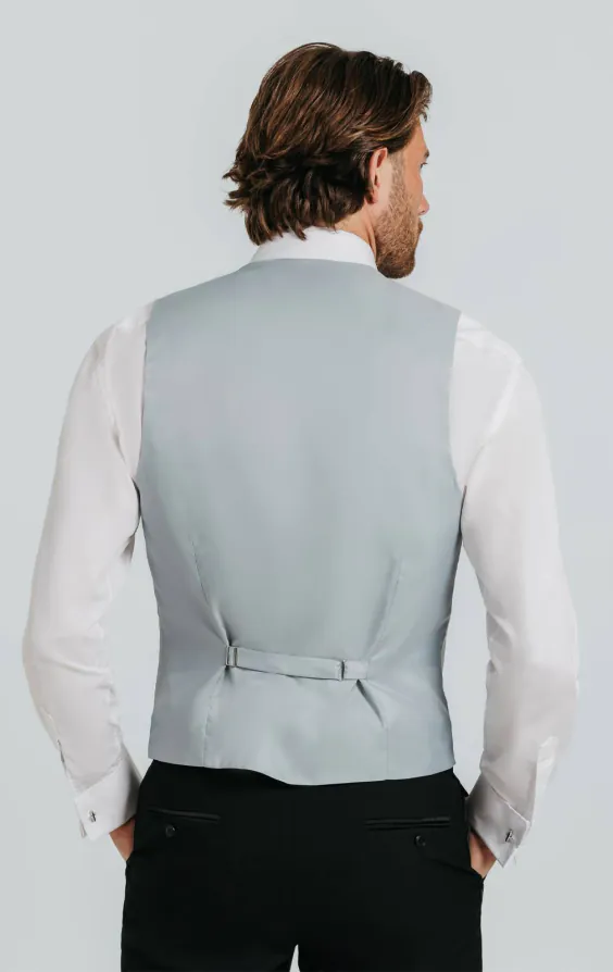 Ljusgrön väst i polyester dupion - photo 2