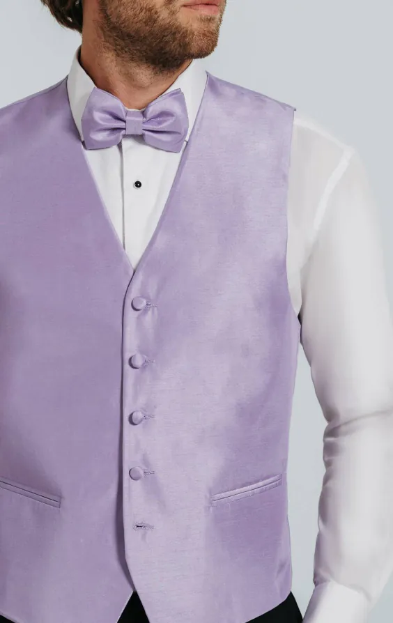 Lavendel väst i polyester dupion - photo 1