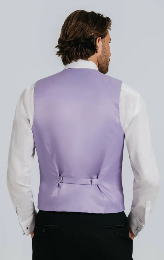 Lavendel väst i polyester dupion - photo 2