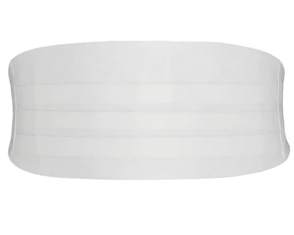 Vitt kummerband i polyester och knuten fluga i ett set - photo 2