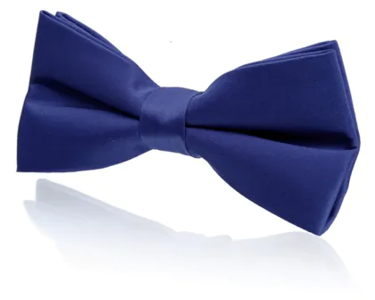 Knuten kungsblå fluga i polyester för pojkar
