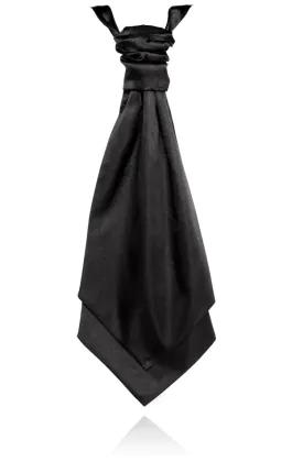 Svart kravatt i polyester satin för pojkar
