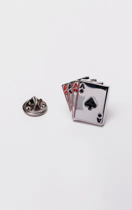 Ess Spelkort Lapel Brosch