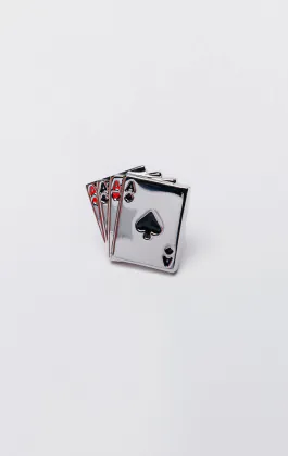 Ess Spelkort Lapel Brosch