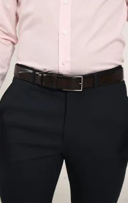 Brun läderbälte