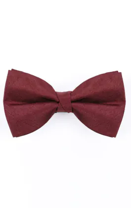 Vinröd fluga i polyester dupion