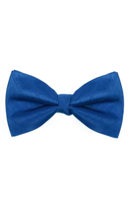 Azurblå fluga i polyester dupion