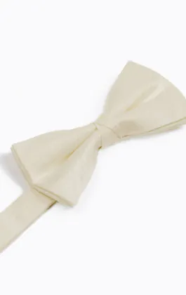 Elfenbensfärgad fluga i polyester dupion - Stor