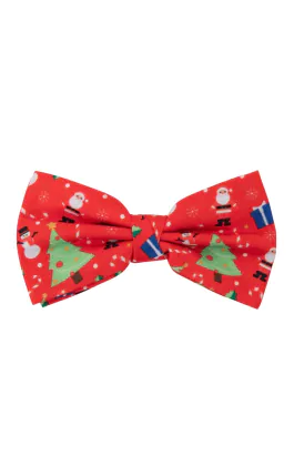 Festlig kul röd Jul fluga