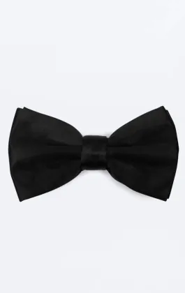 Svart fluga i polyester (knuten och oknuten)