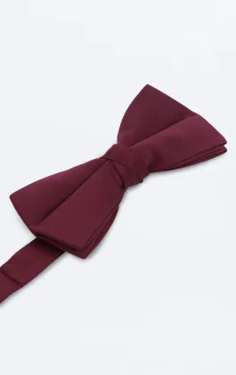 Knuten stor vinröd fluga i polyester