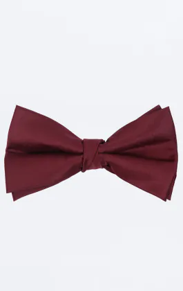 Knuten stor vinröd fluga i polyester