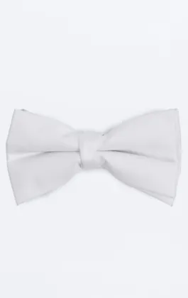 Elfenbensfärgad fluga i polyester (knuten och oknuten)