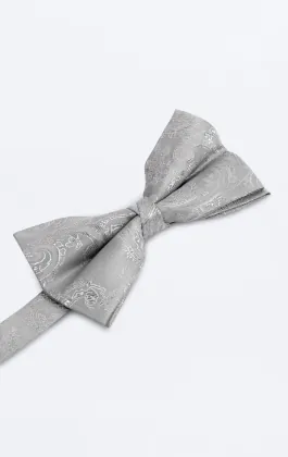 Silver paisley fluga