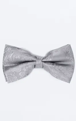 Silver paisley fluga