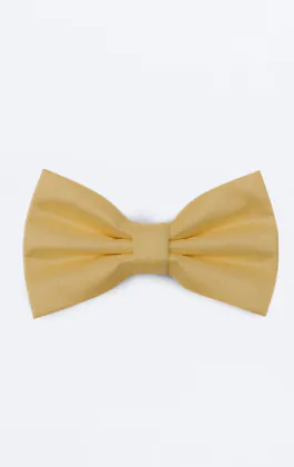 Ljusgul fluga i polyester dupion