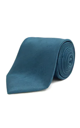 Marockansk blå slips i polyester dupion