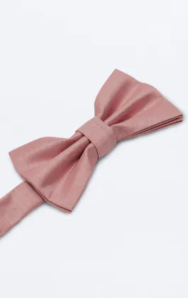 Dammig rosa fluga i polyester dupion
