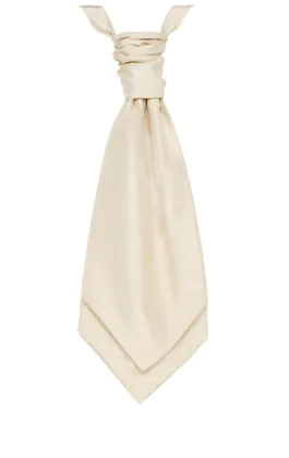 Guldkravatt i polyester dupion (Knuten och handknuten stil)