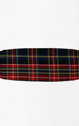 Navy skotskrutig kummerband