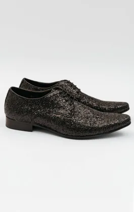 Svarta glitter skor
