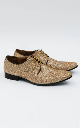Guldiga glitter skor