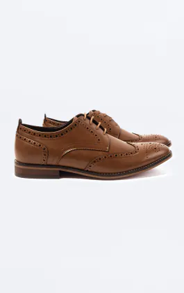 Tan Derby brogue skor