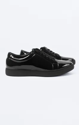 Svarta lack sneakers